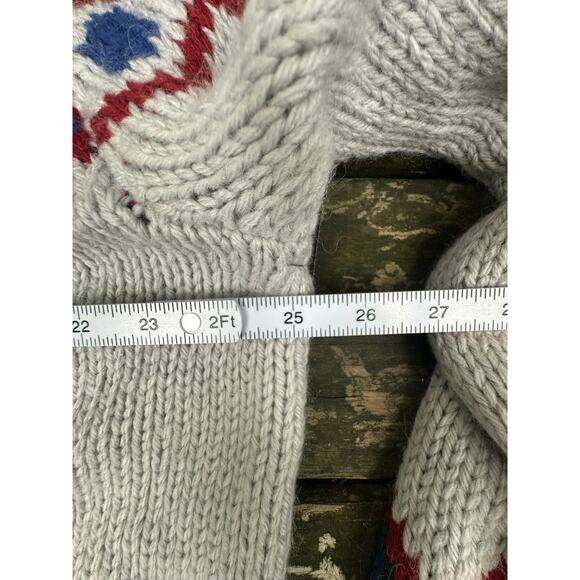 Lucky Brand XL Fair Isle Knit Cream Fisherman Cabincore - Picture 5 of 6